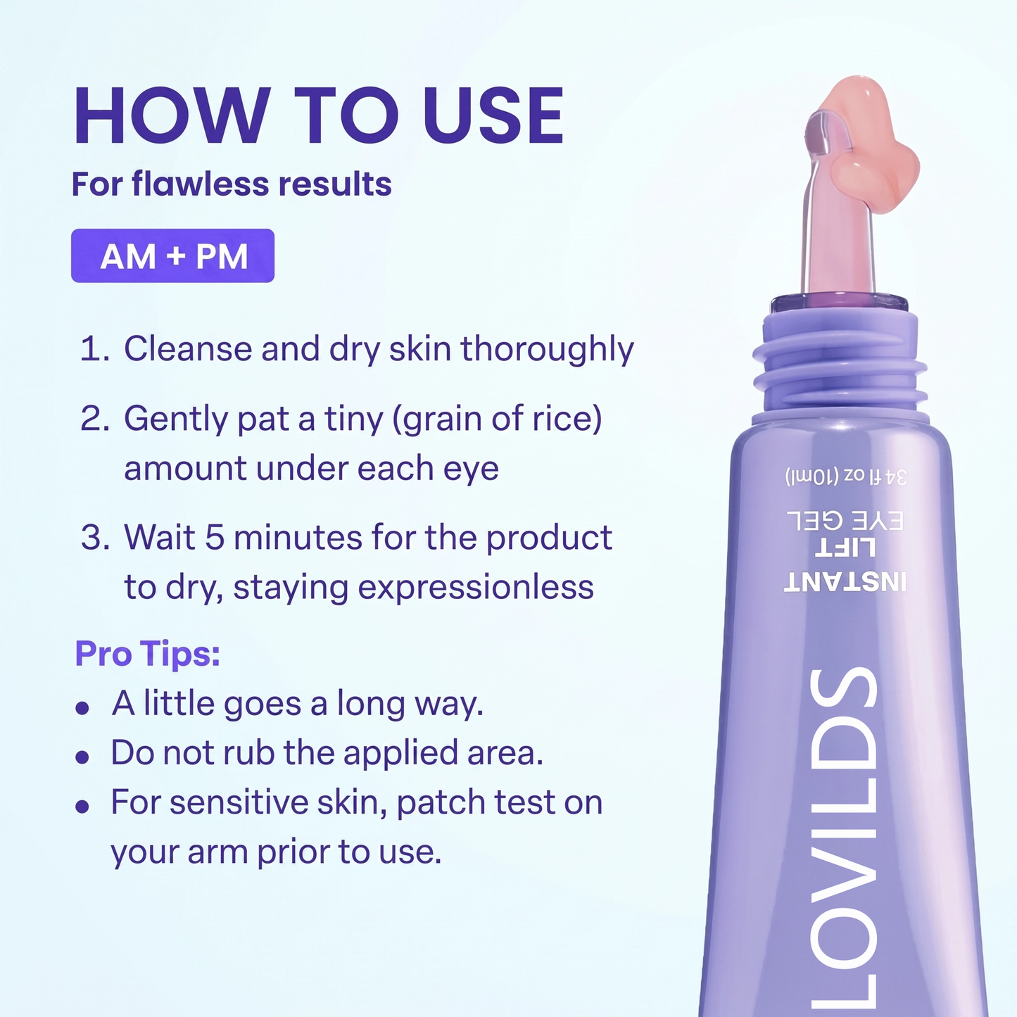 β¨ LOVILDS Instant Lift Eye Gel β Smooth Wrinkles & Reduce the Look of Under-Eye Bags ποΈπ