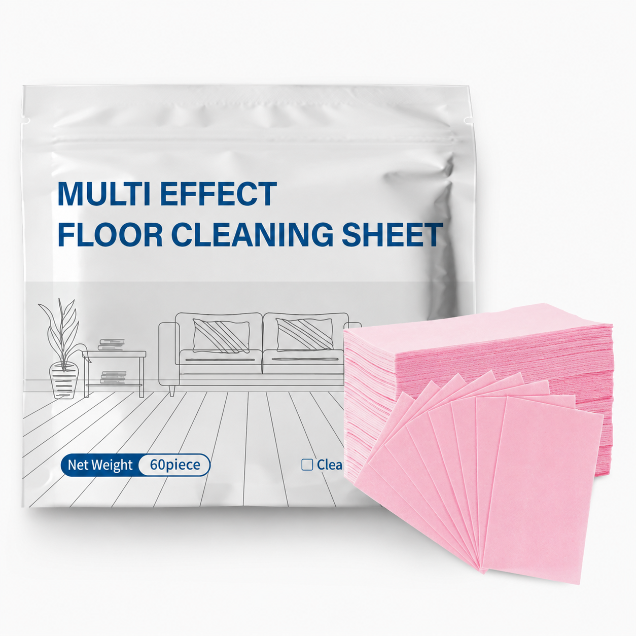 🔥 Buy 1 Get 1 FREE | 60-Piece Multi-Effect Floor Cleaning Sheets