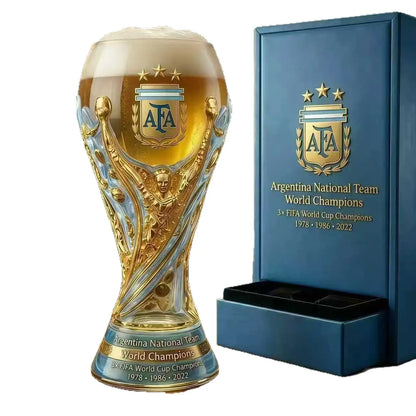 Argentina World Cup Champion Trophy Beer Glass / Whiskey Glass