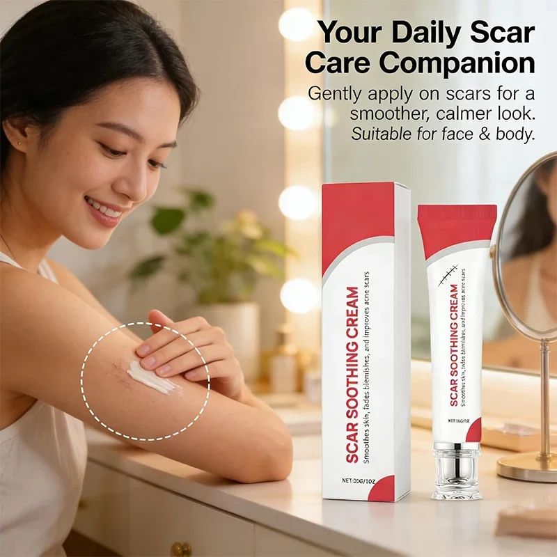 Advanced Silicone Scar Cream - Skin Repair Treatment for Surgical Acne Scars🩹