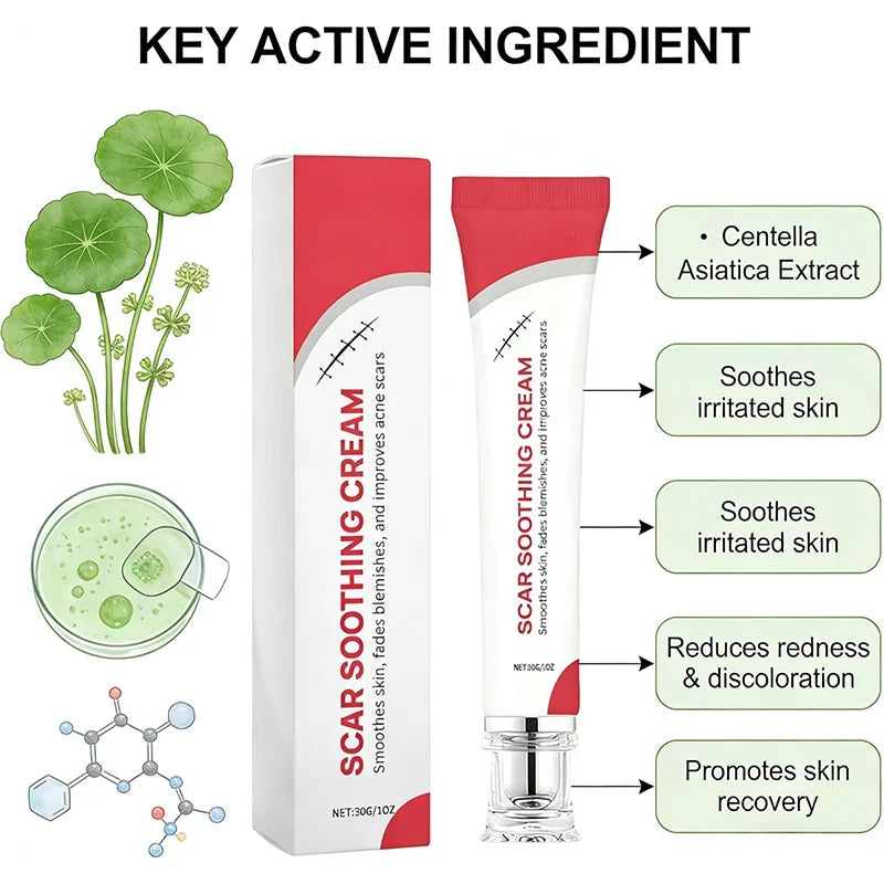 Advanced Silicone Scar Cream - Skin Repair Treatment for Surgical Acne Scars🩹