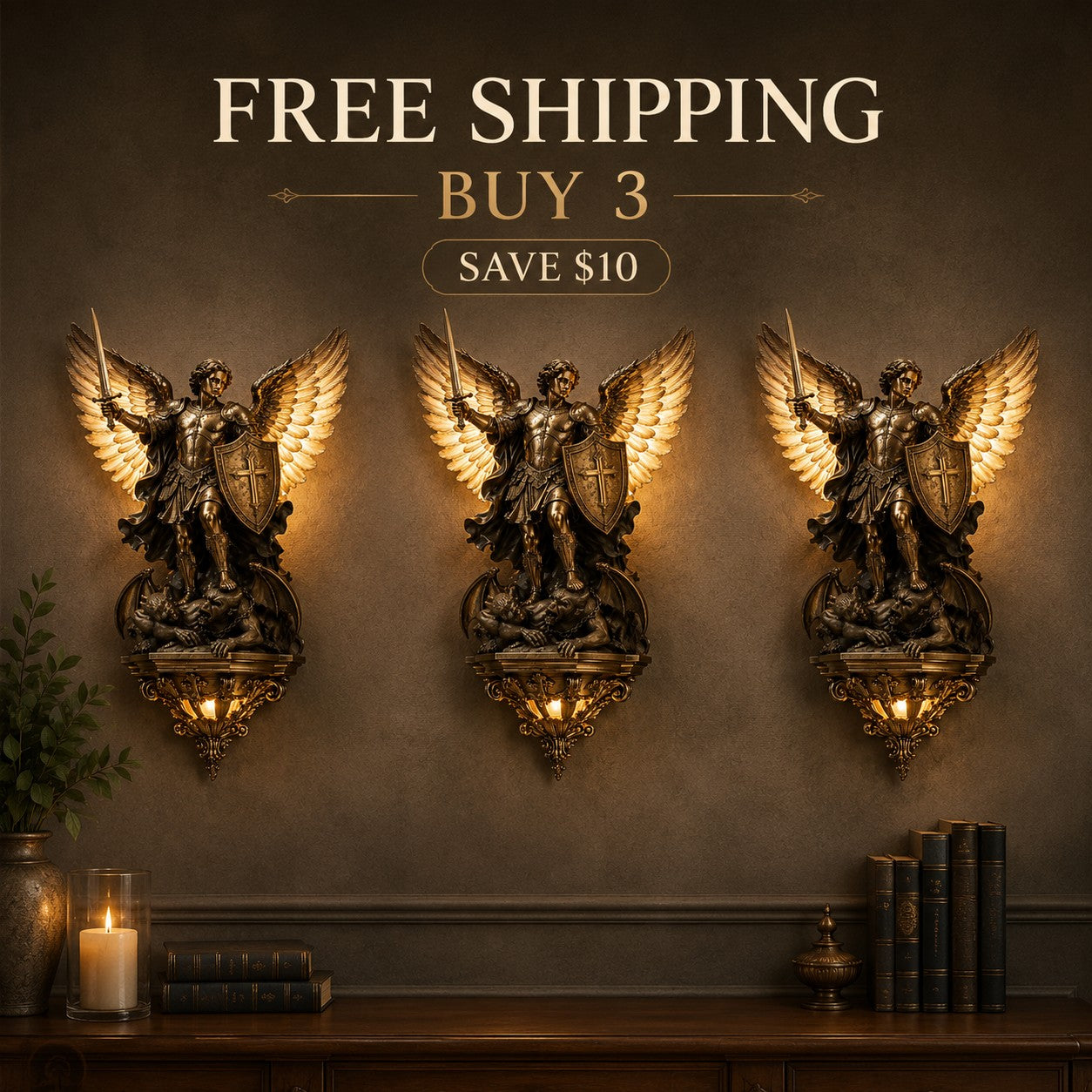 🔥Last Day 35% OFF🔥 St. Michael Guardian Angel Wall Light