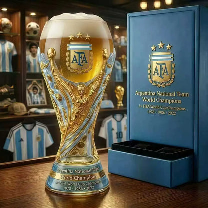 Argentina World Cup Champion Trophy Beer Glass / Whiskey Glass