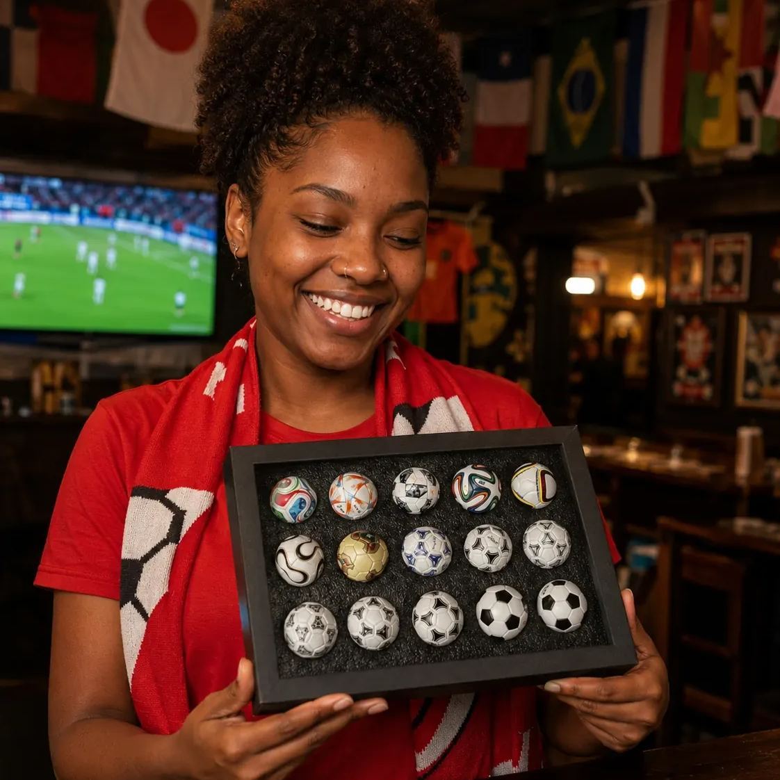 2026 World Cup Football 15 Replica Soccer Balls Collection Ornament Set