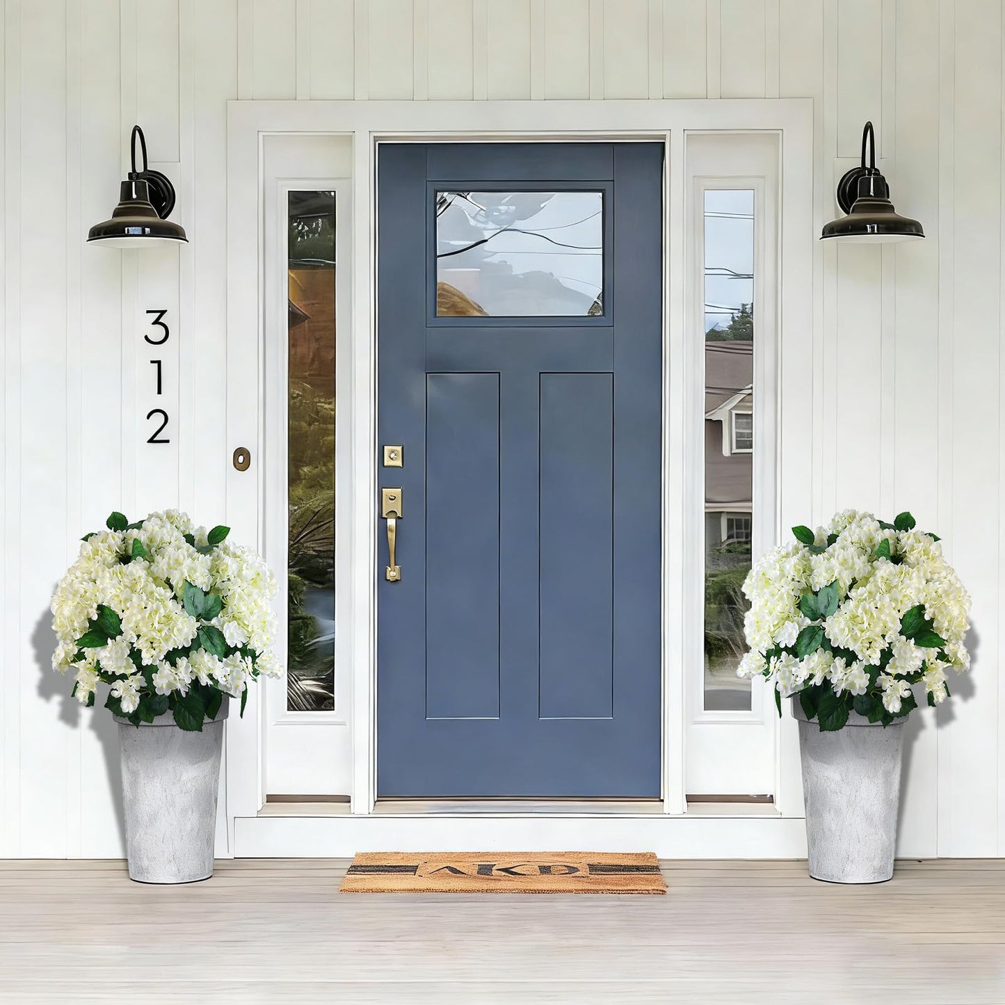 🔥Last Day OFF🔥Artificial Outdoor Hydrangea Flowers - UV resistant, Waterproof, Windproof